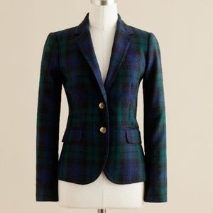 J Crew Plaid School Boy Wool Blazer Size 6
